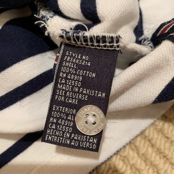 Phat Farm striped polo vintage navy white size L - Picture 4 of 4
